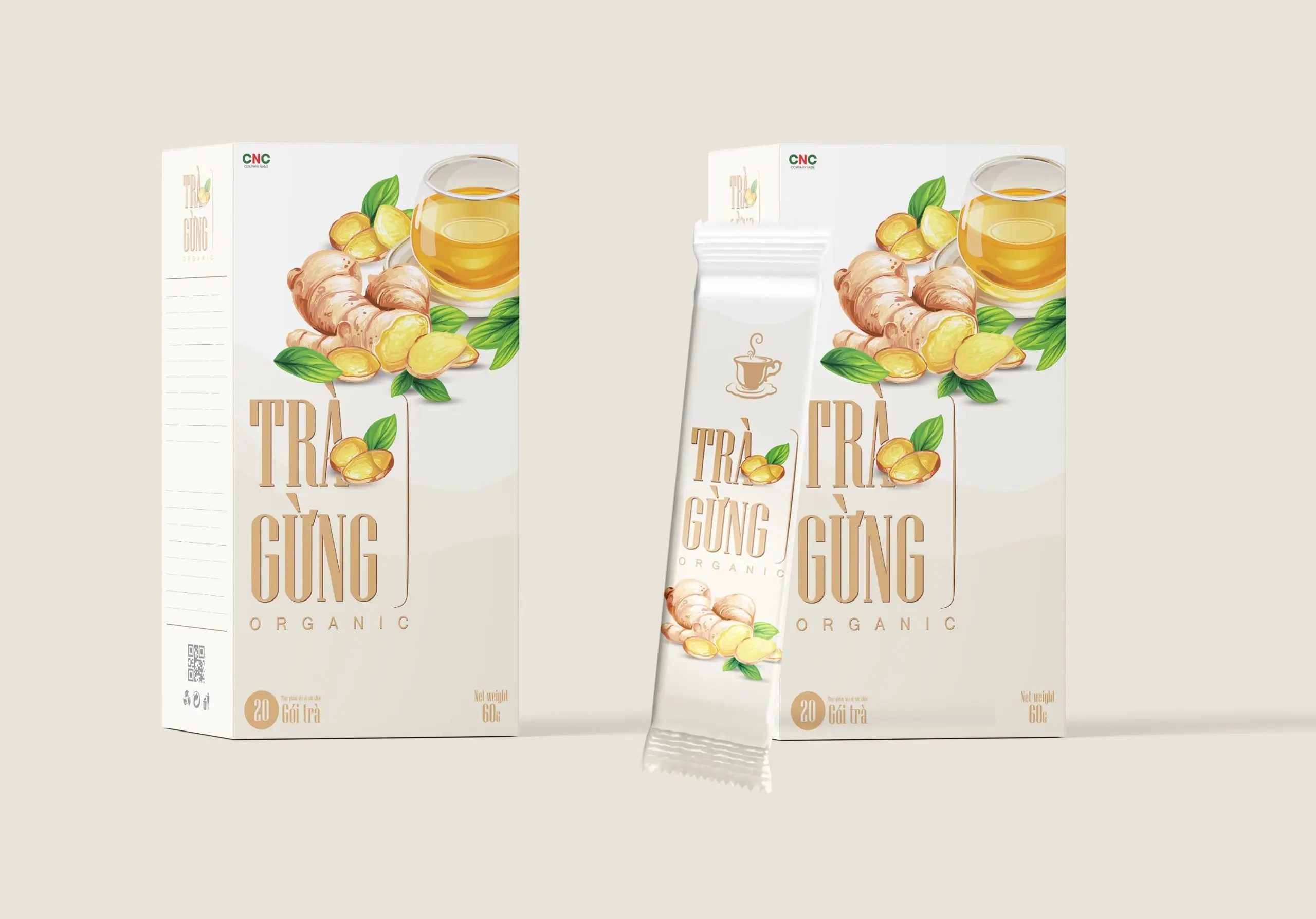 Thiết Kế Trà Gừng Organic