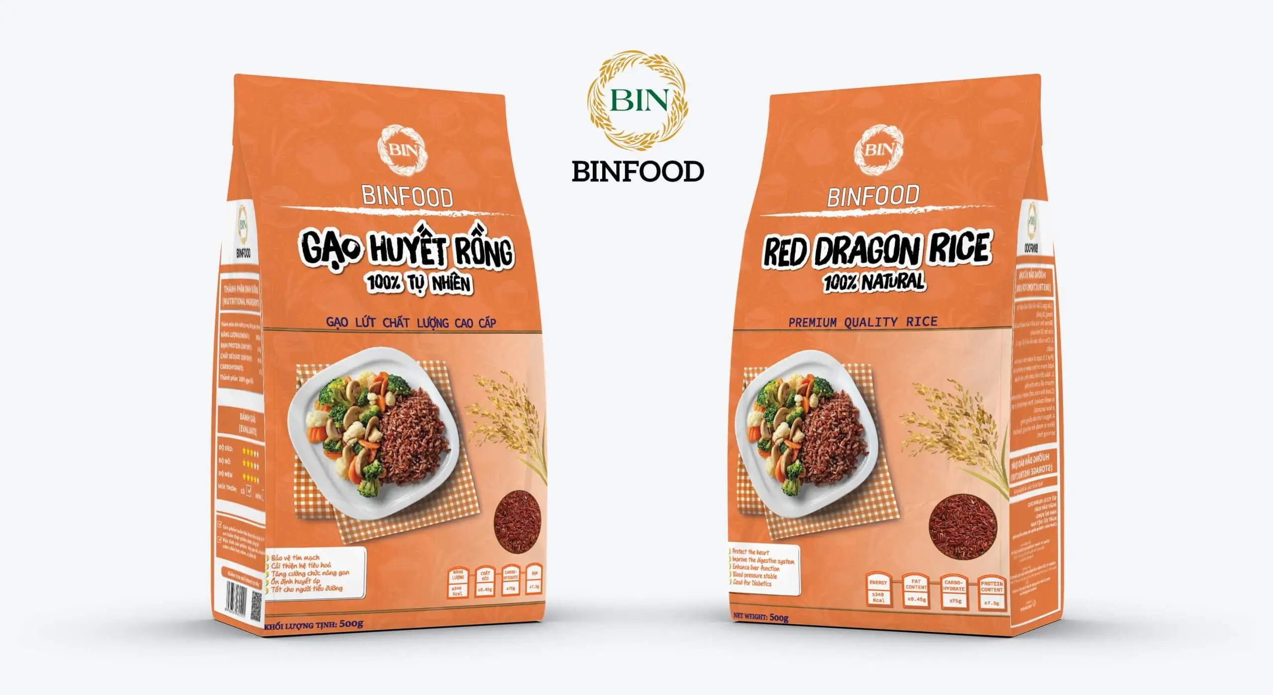 Bao bì Gạo huyết rồng BinFood